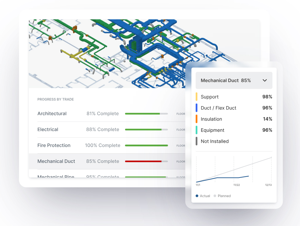 screenshot of Doxel AI's platform